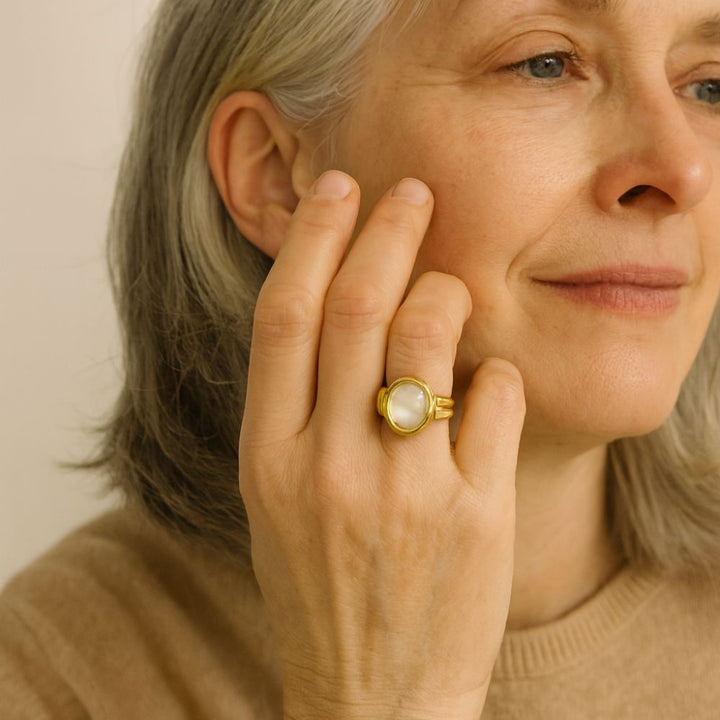 Eleganter All-Perlen-Ring