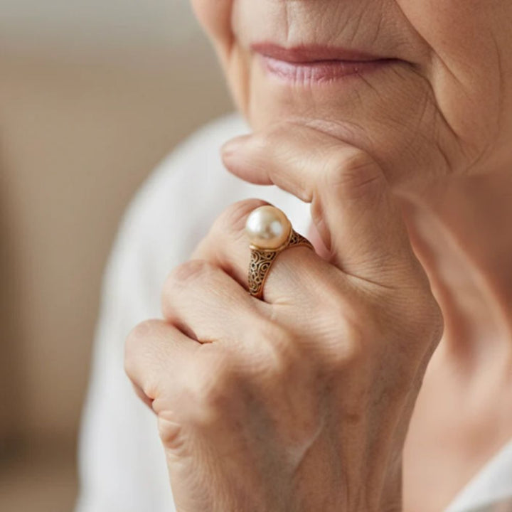 Vintage Perlen Goldring