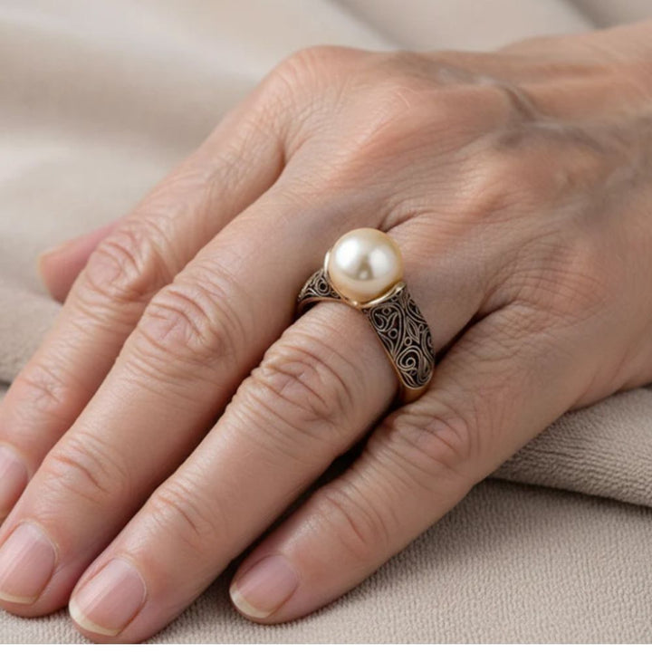 Vintage Perlen Goldring