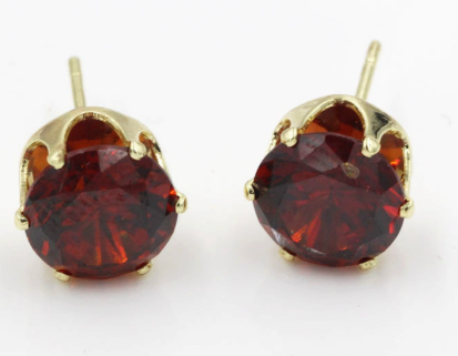 Rubin Runde Stud Ohrringe