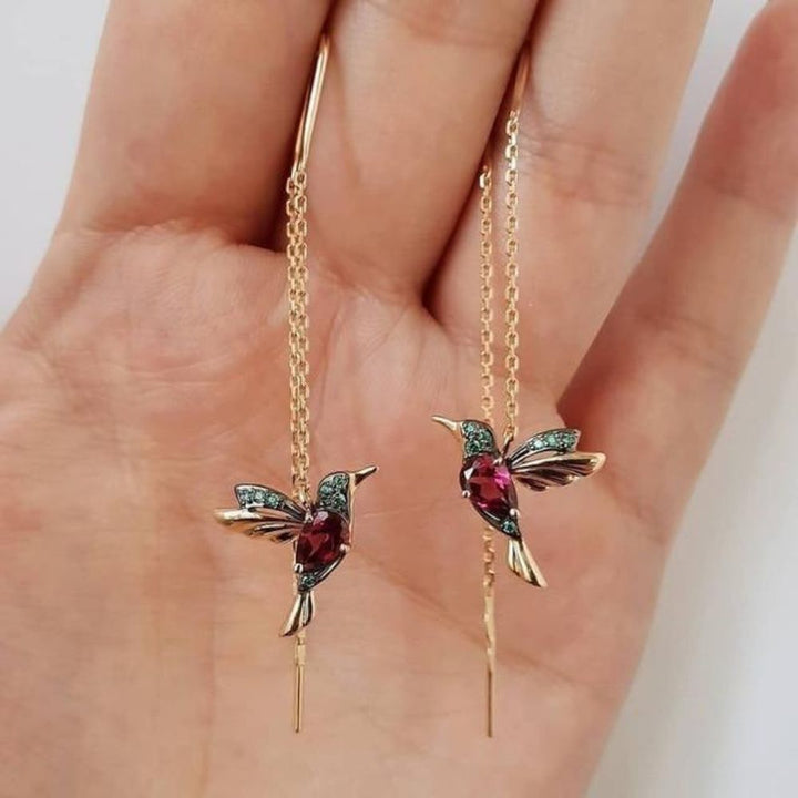 Kolibri Ohrringe mit Zirkonia