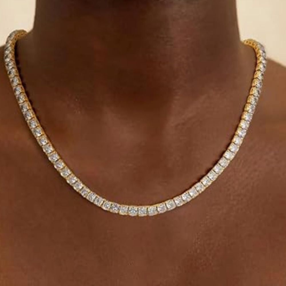 Tennis-Gold-Halskette