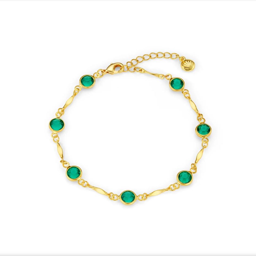 Smaragd Link Kettenarmband