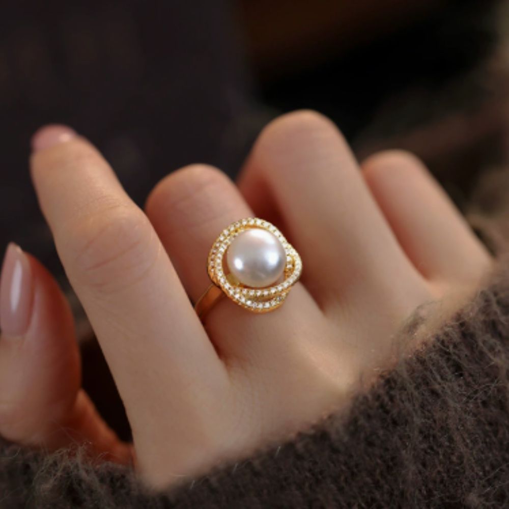 Goldene Perlenring