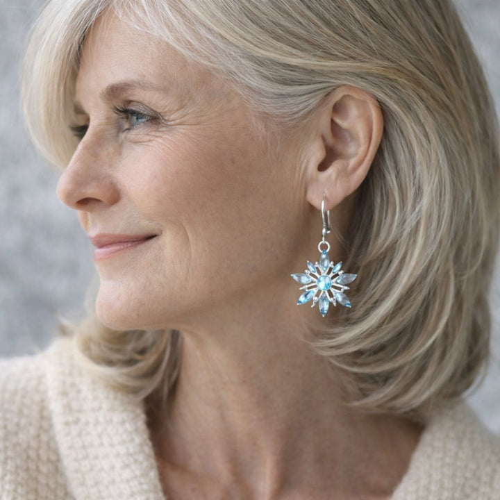 Vintage Blaue Starlight Ohrringe